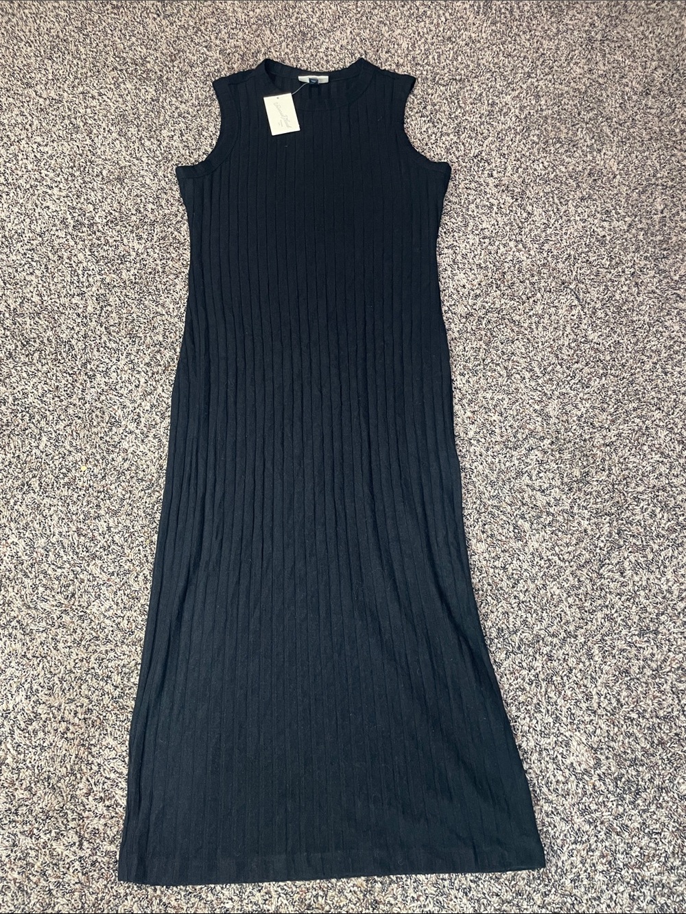 Universal Thread Black Ribbed Maxi Dress